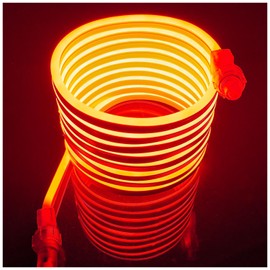 Russell Decor LED Neon Rope Lights Waterproof for Christmas Decoration Party Indoor Outdoor Décor Red (30 FT)