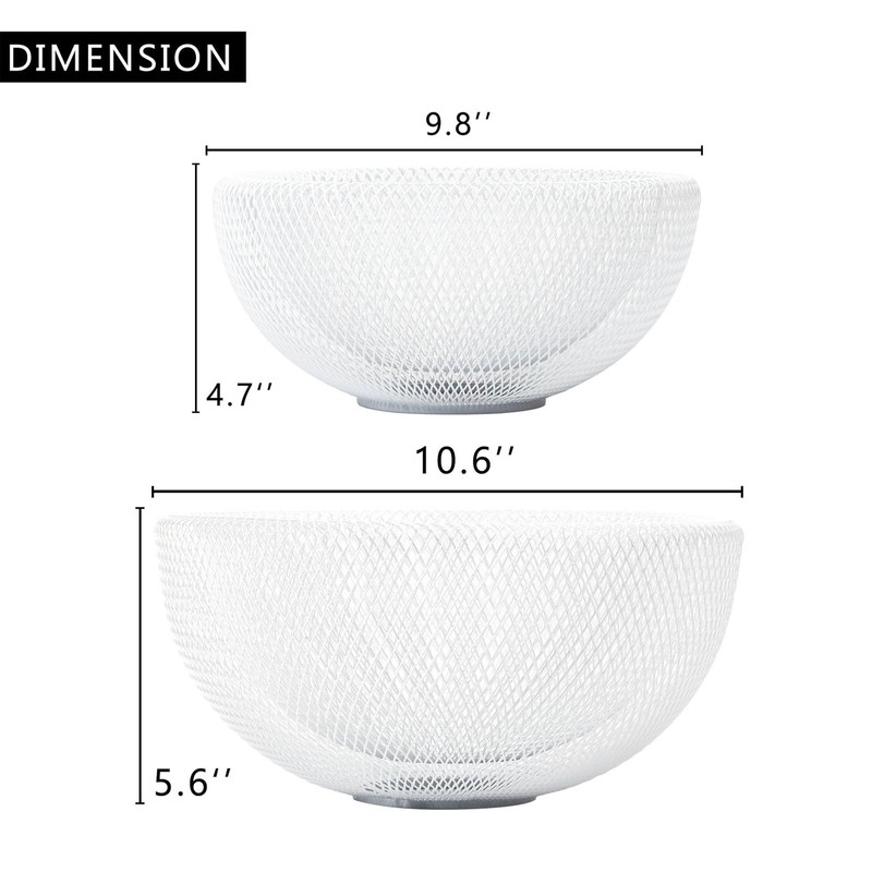 IBWell Metal Wire Woven Fruit Storage Bowl Basket for Kitchen,
