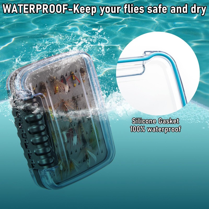 Dr.Fish Fly Fishing Box Flies Case Jig Box Waterproof Lightweight