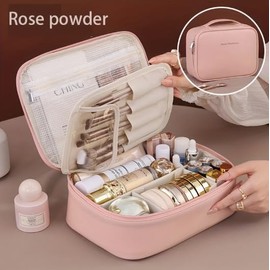 30 Piece Professional Makeup Brushes Set with Travel Pouch Pink Coffee Colour