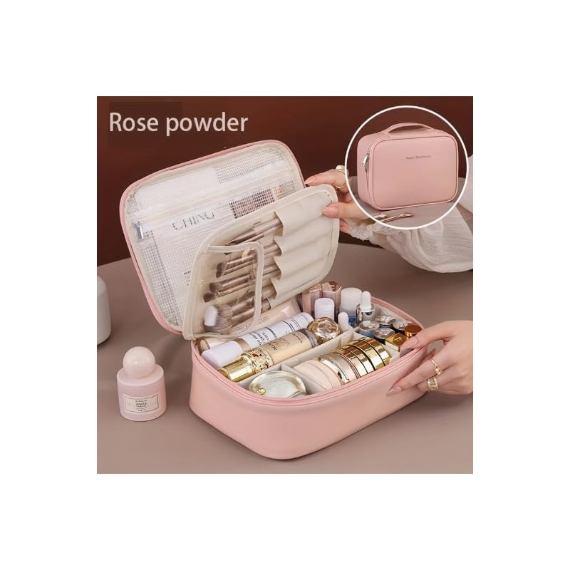 30 Piece Professional Makeup Brushes Set with Travel Pouch Pink