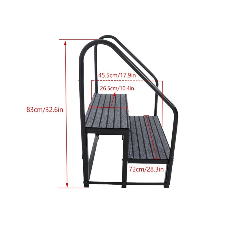 Silscvtt Steps Outdoor Stairs 2 Step RV Steps with 2
