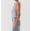 Women's Button Down Tank Top Sleeveless Ribbed Knit Cropped Vest