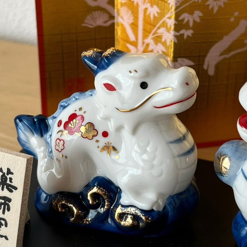 Yakushi Kiln 2024 Zodiac Dyeing Nishiki Shofuku Tatsu (Aun)
