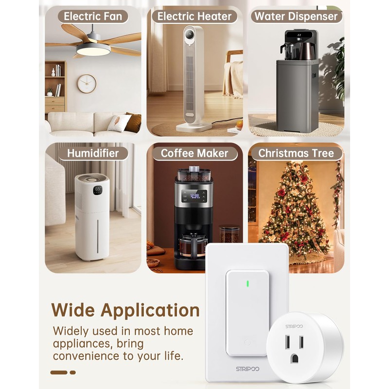 Garbage Disposal Wireless Switch Remote Control Outlet, 15A/1500W Plug-in Power,