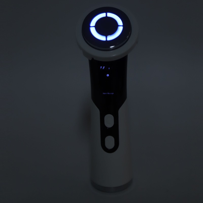 USB Muti Function Facial Massager Red Blue Led Heating Vibration