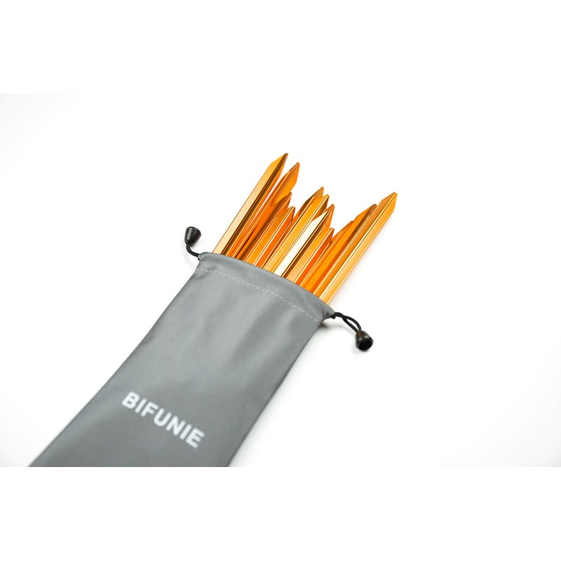 Aluminum Alloy Tent Stakes Pegs, 12-Pack Aluminum Ground Pegs with