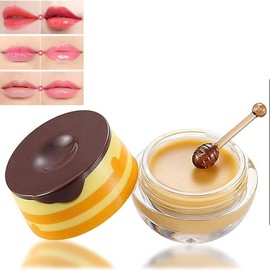 2Pcs Bee Balm Lip Balm Honey Pot Lip Mask,Propolis Moisturizing Honey Lip Mask Lip Balm Nourishing Anti-Wrinkle Lip Care,Restore Hydrate & Plump Dry Chapped Lips for Women