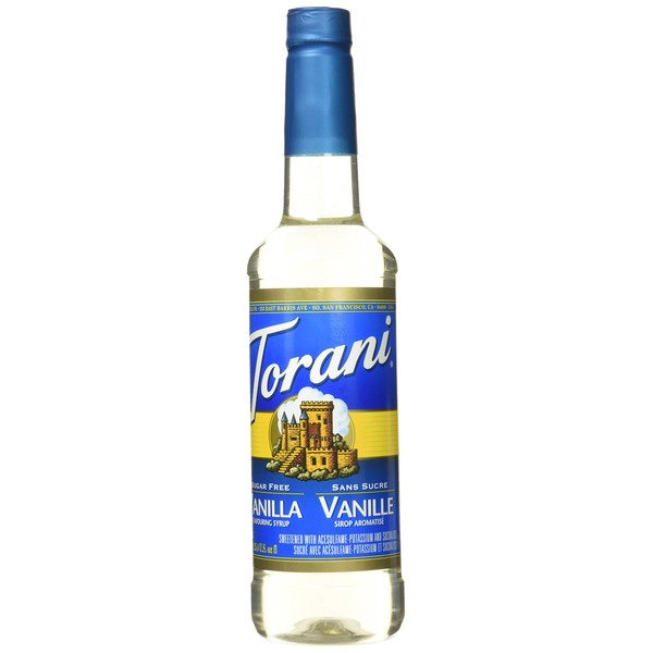 Torani Sugar Free Vanilla Syrup, PET Bottle, 750 milliliters