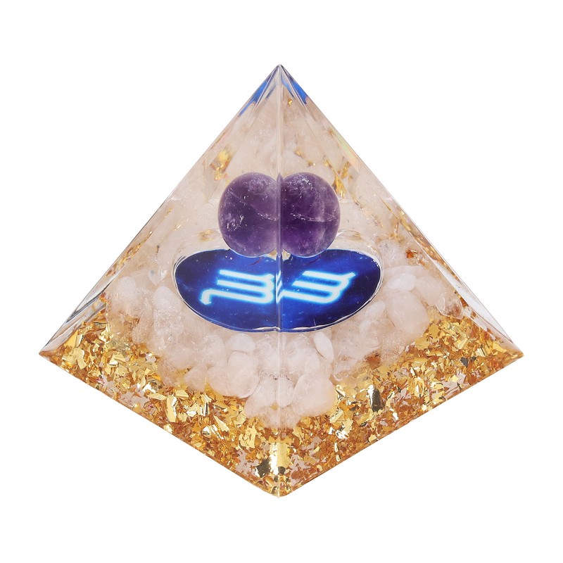 Constellation Pyramid Stone for Positive Energy Reduce Stress Chakra Resin