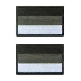 2 Pieces Black Grey Germany Flag Patch Embroidered Badges German Appliques for Clothing Bags Backpack Uniform Vest Dog Harness Military Tactical Outdoor Jersey