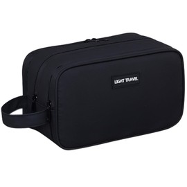 AMXNX Travel Toiletry Bag for Men Hanging Water Resistant Shaving Bag Dopp Kit Travel Bag for Toiletries Accessories with Divider and Handle