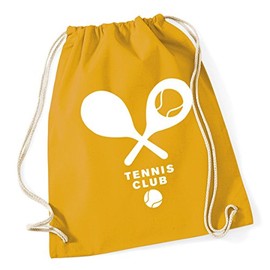 Hippowarehouse Crossed Tennis Racquets Drawstring Cotton School Gym Kid Bag Sack 37cm x 46cm, 12 litres