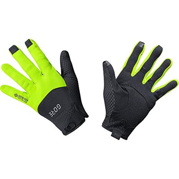Gore C5 Gore-Tex Infinium Gloves, 7, Black/Neon Yellow