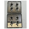 (2) Two Four XLR Double Wall Plates w/Neutrik 2 Male