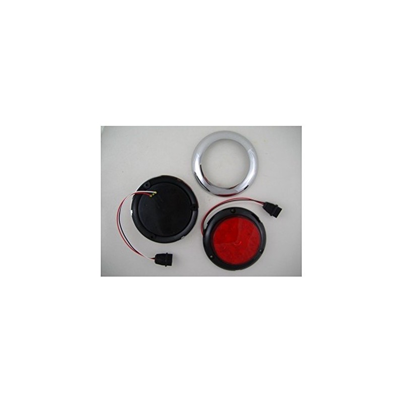 United Pacific Red 10 LED 4" Round Surface Mount Stop