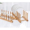 Lawei Set of 6 Bamboo Dish Rack - 3/6/8 Slots