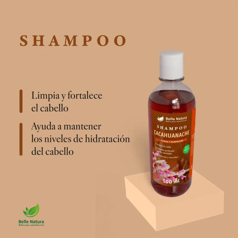 Shampoo Cacahuanache Anticaída Y Regenera 500 Ml