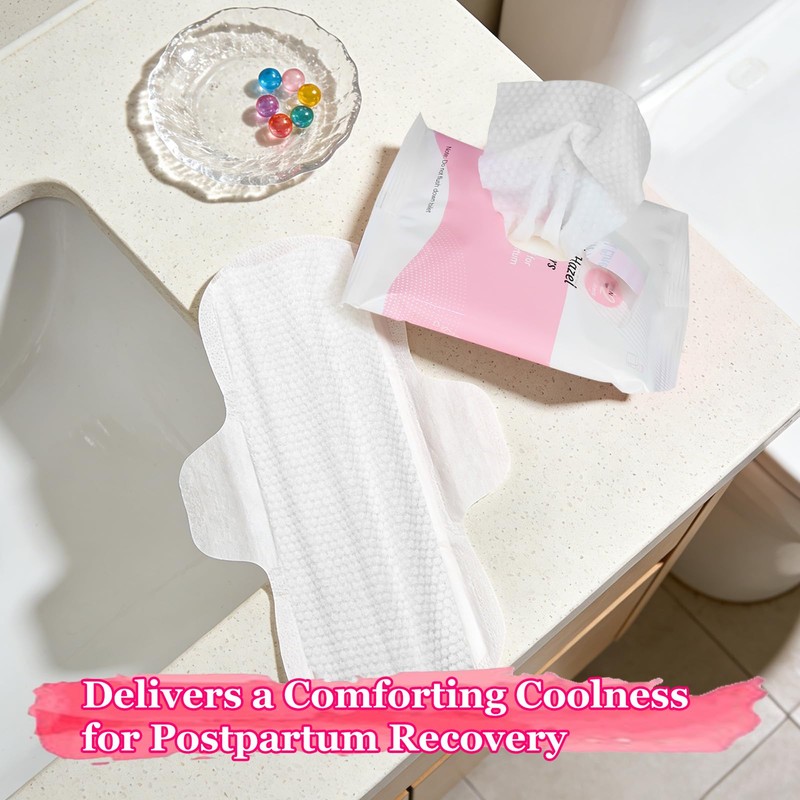 UHdod Postpartum Witch Hazel Pads, Perineal Wipes Cooling Pad Liners
