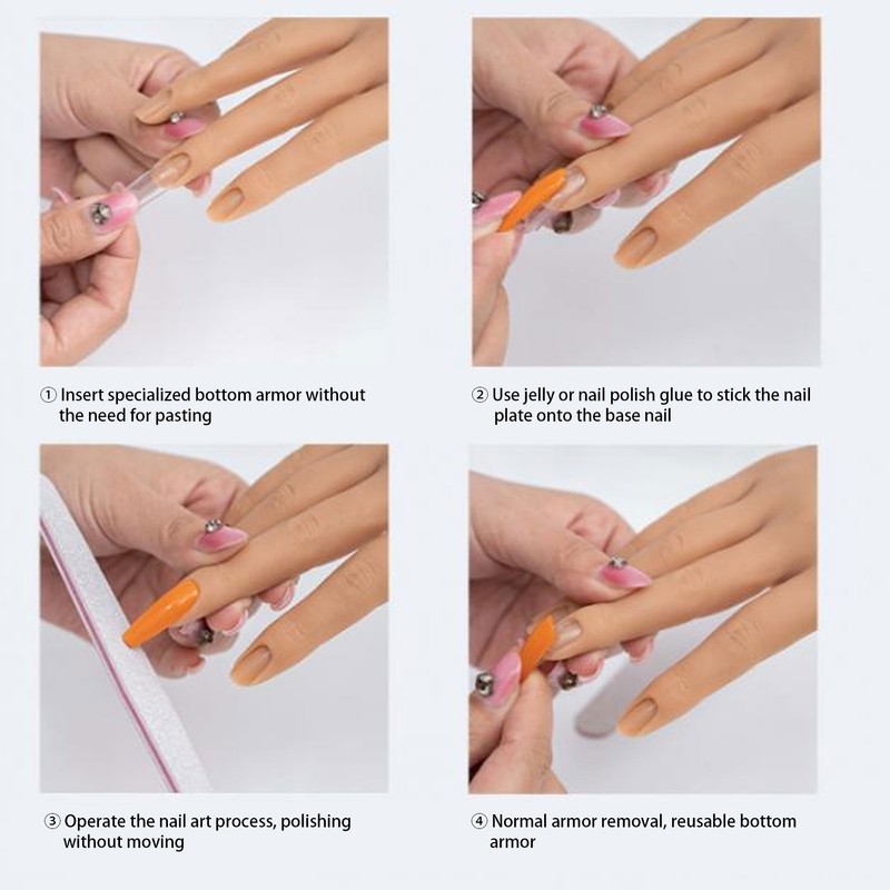 Nail Training Practice Hand Professional Bendable Silicone Female Mannequin Hand