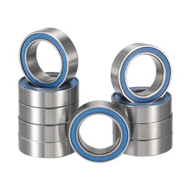 HiPicco MR115-2RS Deep Groove Ball Bearings, ID 5mm x OD 11mm x Width 4mm Miniature Bearings, Double Rubber Sealed Ball Bearing Pre-Lubricated Chrome Steel Blue Z2 Lever 10pcs