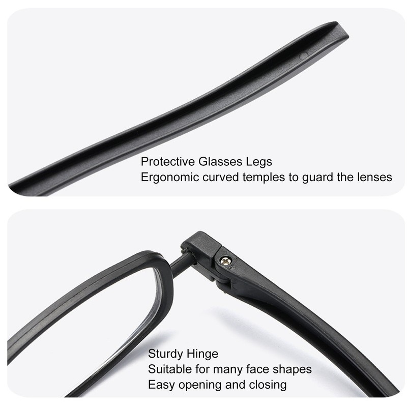 Reading Glasses 360 Degree Foldable Legs Lightweight Presbyopic Eyeglasses for
