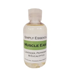 Simply Essential Muscle Ease Massage Oil with Lavender, Peppermint & Eucalyptus 100ml Relieve Sports Aches Pains and strains