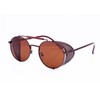 Enrique Cavaldi® Steampunk Shades Men`s Polarised Sunglasses Mesh Sides Brown