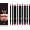 Juego de 12 delineador de labios, delineador labios de Larga