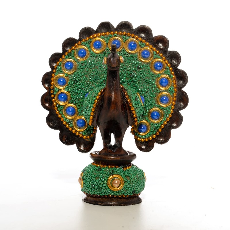 Wooden Dancing Peacock Traditional Indian Rajasthani Home Decoration Table Décor