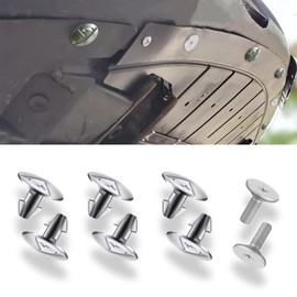 HEVLE Lower Engine Cover Bolt Pin Screws, 6PCS Splash Shield Hardware Bolts 90674-TY2-A01 and 2PCS Engine Lower Cover Pin Screws 90105-TBA-A00 Compatible with Honda Accord Civic CR-V Acura (8PCS)