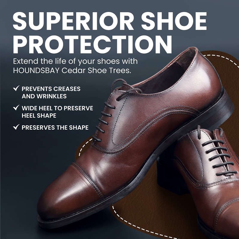 HOUNDSBAY Men's Cedar Shoe Tree with Wide Heel - Purchase