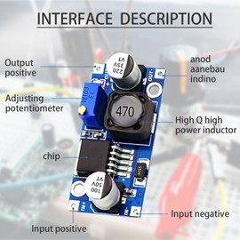Step Down Converter Binghe Pack of 10 DC-DC 3A Buck Converter, Step-Down Converter Module, Voltage Regulator, Adjustable Power Supply Downward Module, 3.2-46 V to 1.25-35 V Adjustable Power Supply