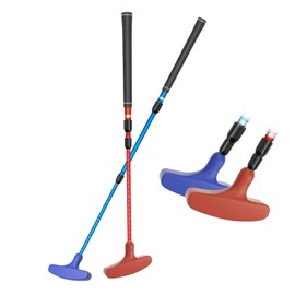 ToVii Golf Putter, 2 Pack Mini Golf Putter Golf Putter for Men Women Two-Way Right or Left Handed Mini Golf Clubs Junior Golf Putter with Adjustable Aluminum Alloy Shaft - Blue & Red