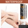 2-in-1 Waterproof Eyebrow Pencil – Dual-Ended Brow Pen with 4-Fork