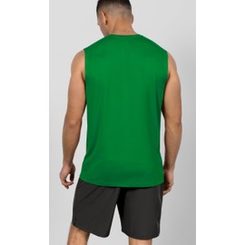 ODODOS Men's Quick Dry Athletic Tank Tops UPF 50+ Sun Protection SPF Workout Sleeveless Muscle Shirts, Green, X-Large