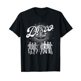 Black And White Disco Ball Club Retro Dance Mirror Ball T-Shirt