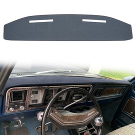 puxhig Dashboard Cover Custom Fit for Ford 1973-1979 F100 F150 F250 F350 Bronco Pickup Truck, Dash Cover Pad Carpet Protector (Dark Gray)