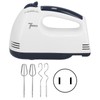 Hand Mixer Portable 7 Gears Lightweight White Stainless Steel Electric