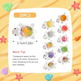 SoeUyd Pack of 20 Luminous Mini Turtles Resin Figures, Luminous Turtle, Mini Luminous Turtles Resin, Can Be Used for Car Ornaments, Garden Decorations and Other Uses