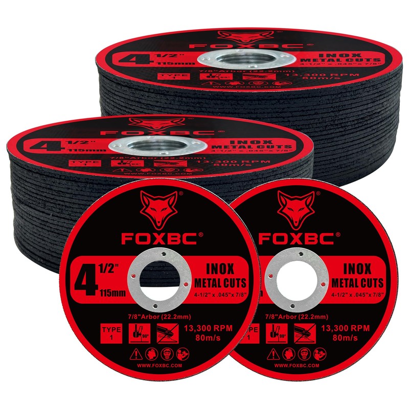 FOXBC 4-1/2 Inch Cut Off Wheel Discs for Angle Grinder,
