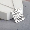 CENWA Stainless Steel Egypt Map Shape Necklace Mother of the