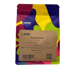 Greenway Biotech, Inc. Organic Sulfur Powder Fertilizer for Plants - Required to Lower pH & Improve Sulfur Deficiencies- Essential Nutrients for Plant Growth with Macronutrients - 1 Pound