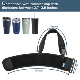 Xxerciz Water Bottle Handle, Nylon Water Bottle Sling for 8-30oz Tumbler Cups, Neoprene Carrier Handle, Anti-Slip Bottle Sleeve Cover for Tumbler Accessories, Perfect for Walking Camping Travel