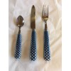 Quid Novi Colorful Flatware - White Polka Dots On Country