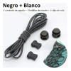 Ajustable Elasticas Deporte Cordones Niños Y Adultos 4 Pzas Negro/gris/blanco/verde