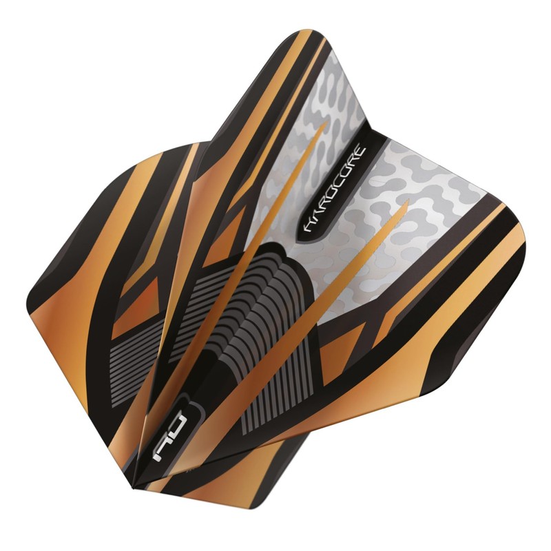 RED DRAGON Hardcore Premium Gold, Black and White Dart Flight