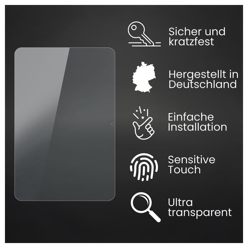 Bruni Screen Protector Compatible with Peaq PET 1008-F464E Film, Crystal