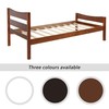 MERITLINE Twin Size Platform Bed with Headboard and Footboard, Wooden