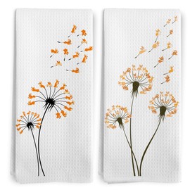 BitKAM Corgi Dog Kitchen Towels, Corgi Dandelion Dog Lover Kitchen Towels Decorative Set, Corgi Gifts for Corgi Lovers, Corgi Pet Dog Hand Dish Towels for Kitchen Bathroom Decorative for Dog Lovers